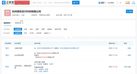 品牌煥新，智行未來 吉利旗下“吉氪智能”正式更名為“綠色吉行”